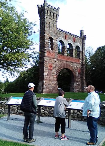 National War Correspondents Memorial Arch at the site of the Battle of Crampton’s Gap in Gathland State Park, Maryland.